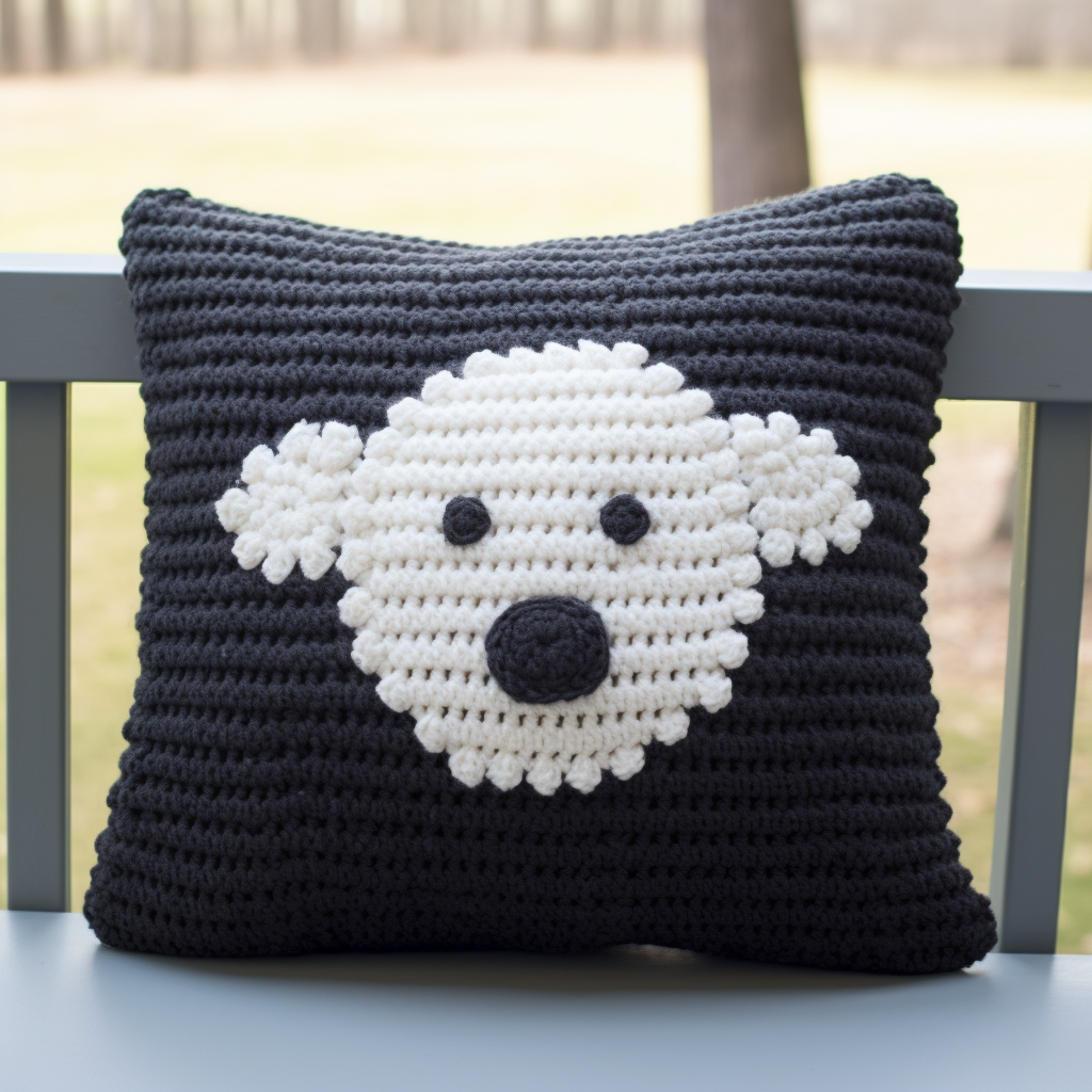 Crochet sheep pillow design