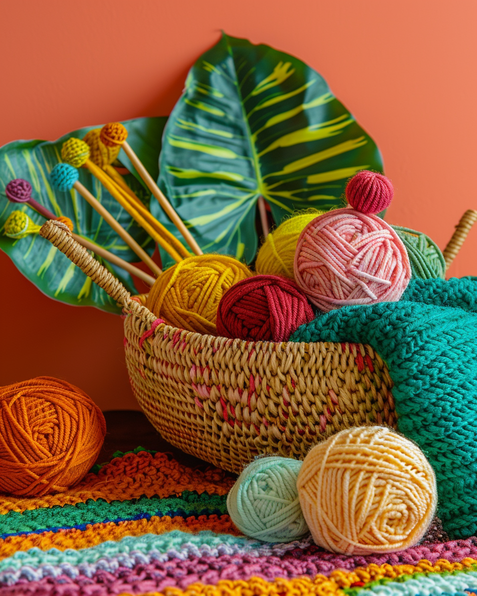 Crocheted product photography website