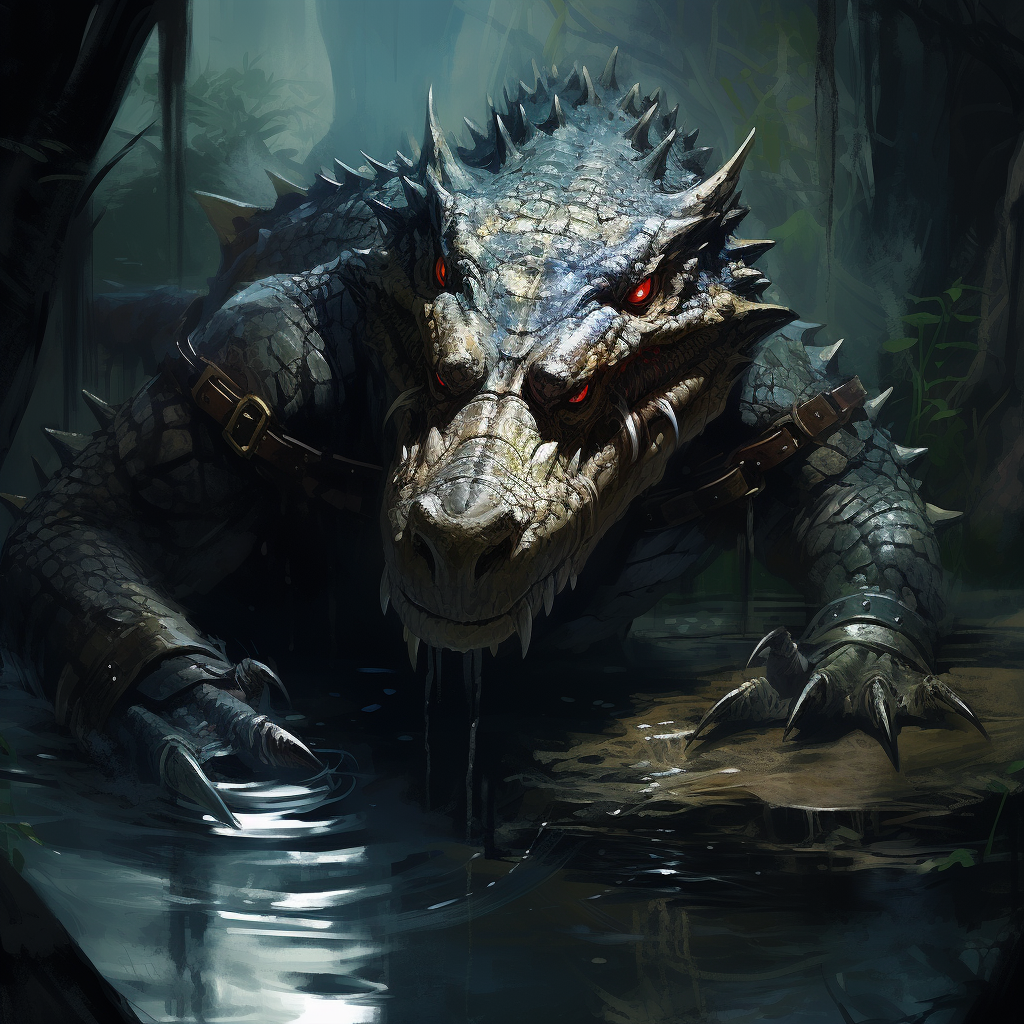 Crocodile with Spider's Head Dungeons & Dragons Art