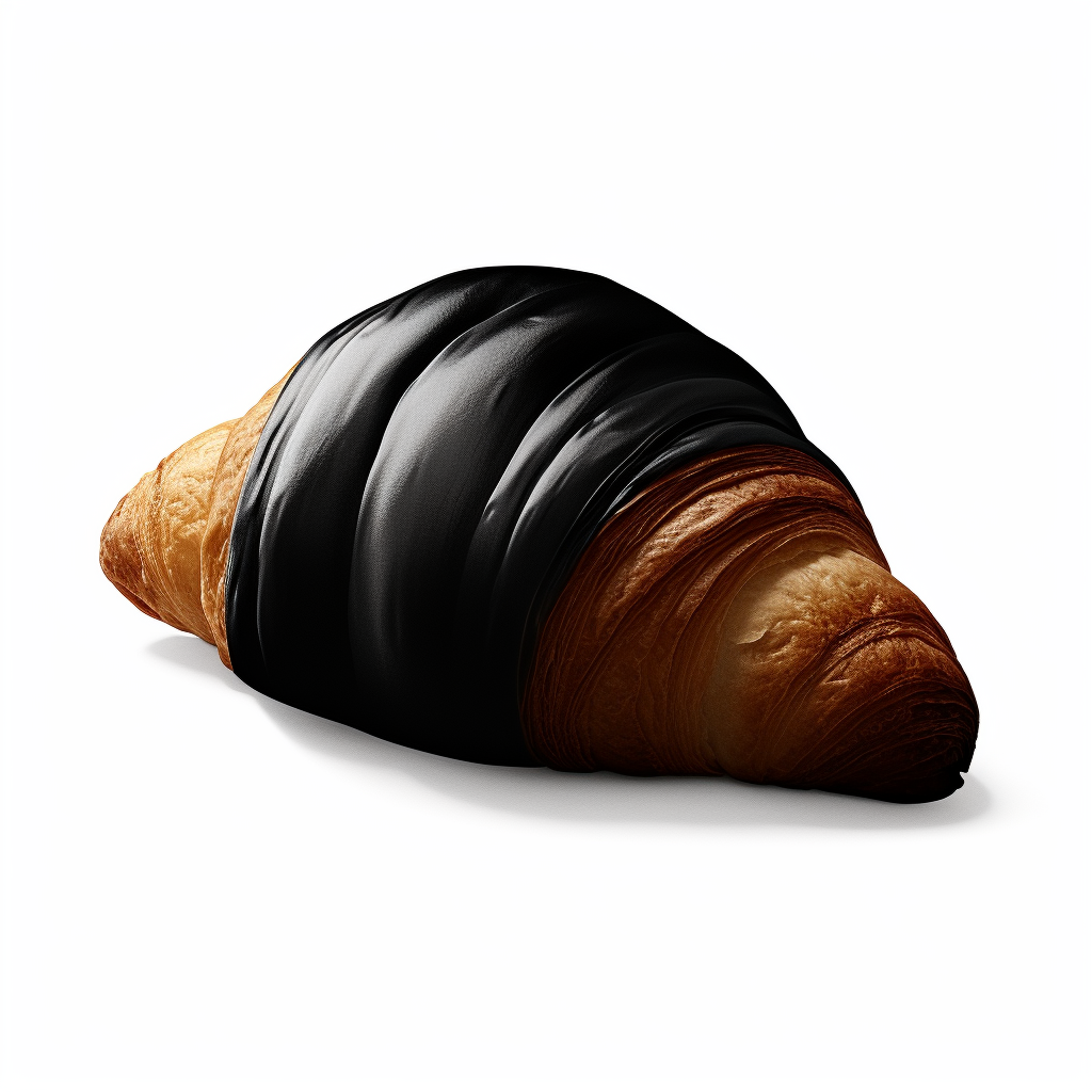 Croissant with Black Pictogram