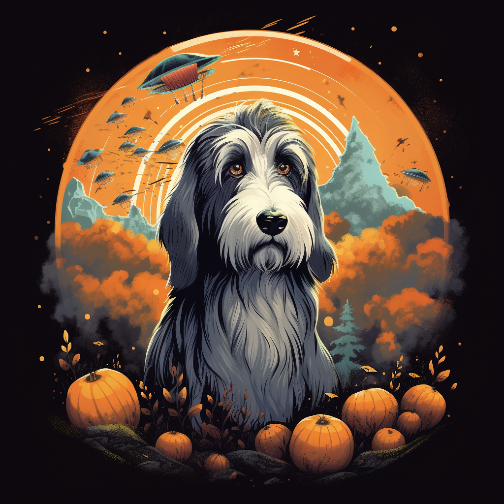 Bearded Collie in CrossFit Halloween costume