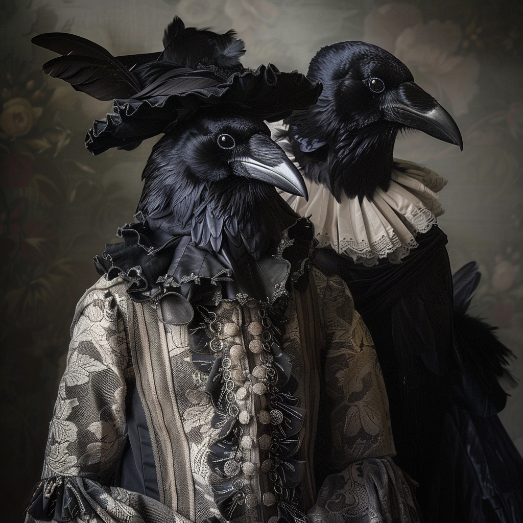 Crow Folk in Gothic Clothing