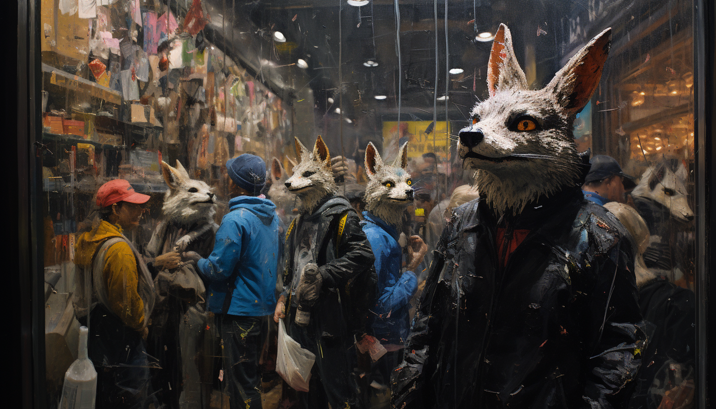 Crowd at Store Window Scene