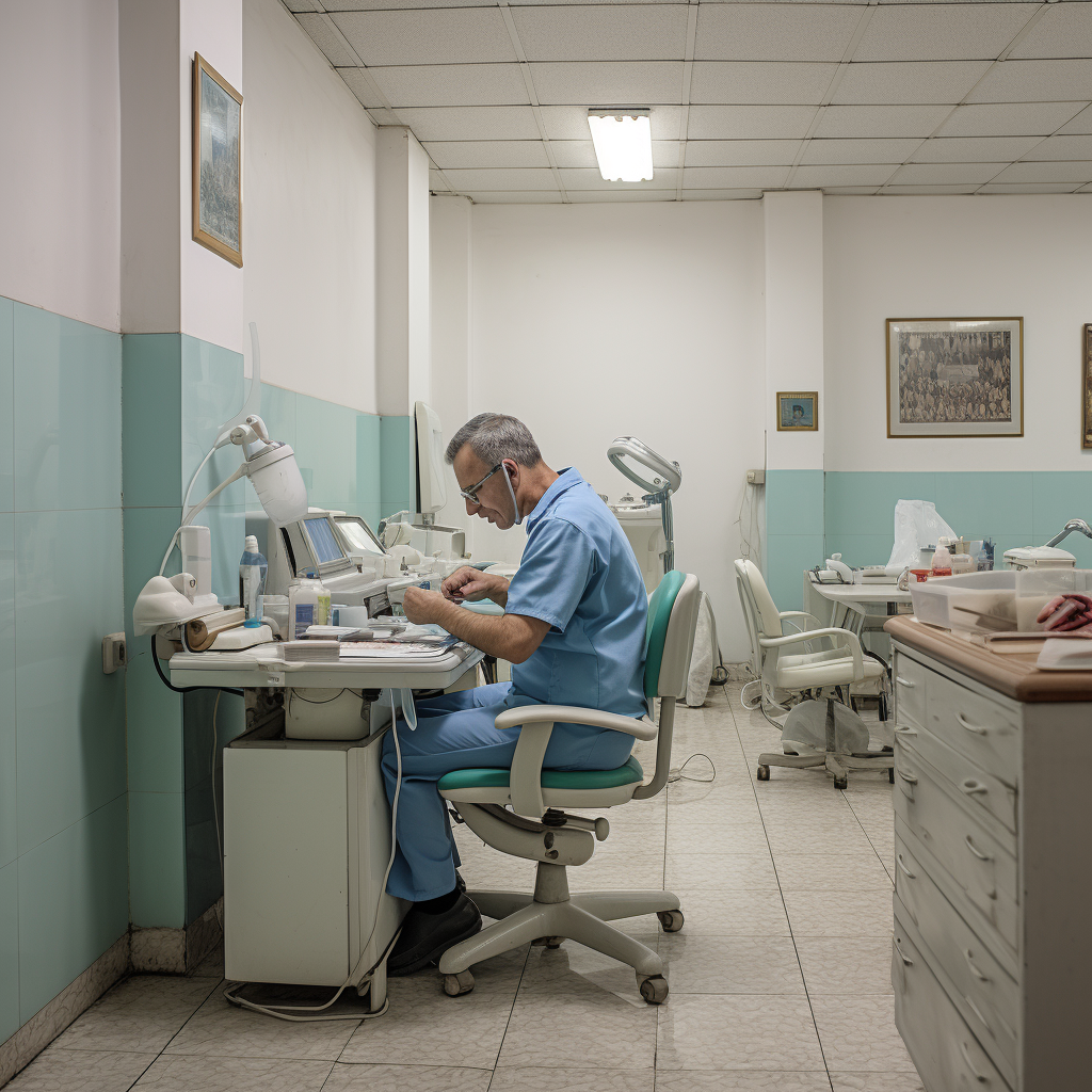 Diverse patients waiting at dental office