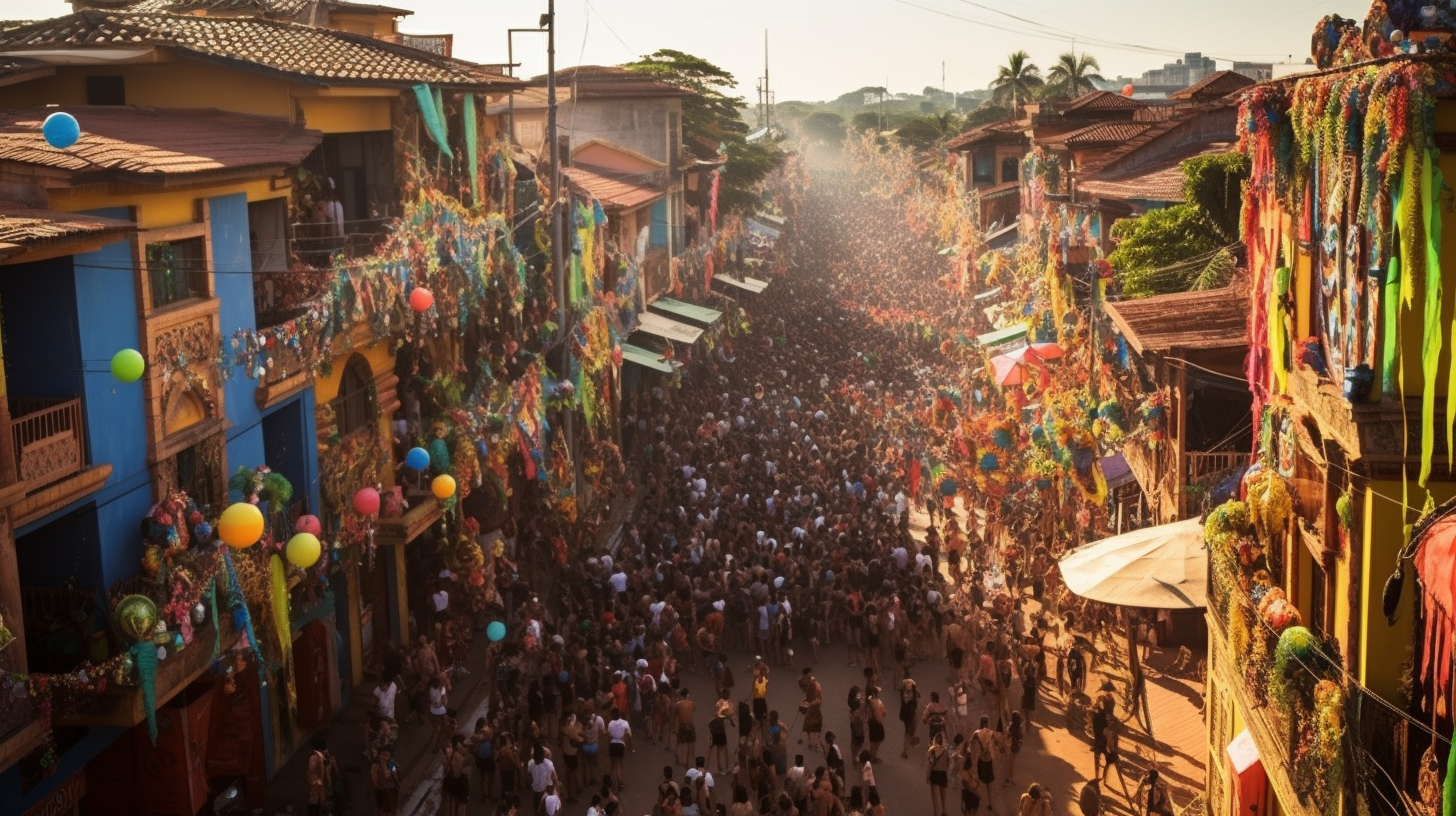 Brazil street carnaval crowded streets