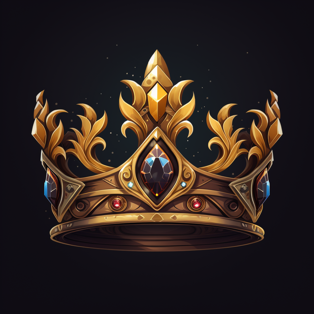 Minimalistic crown icon for game design