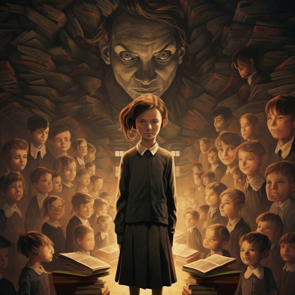 Film Poster Cruel Teacher Hiding Children