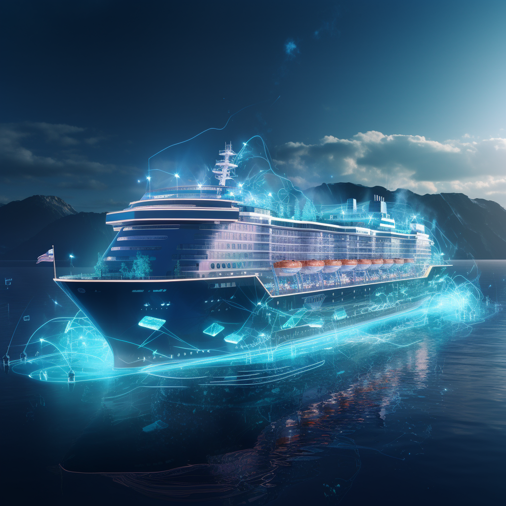 Cruise with holograms on the ocean