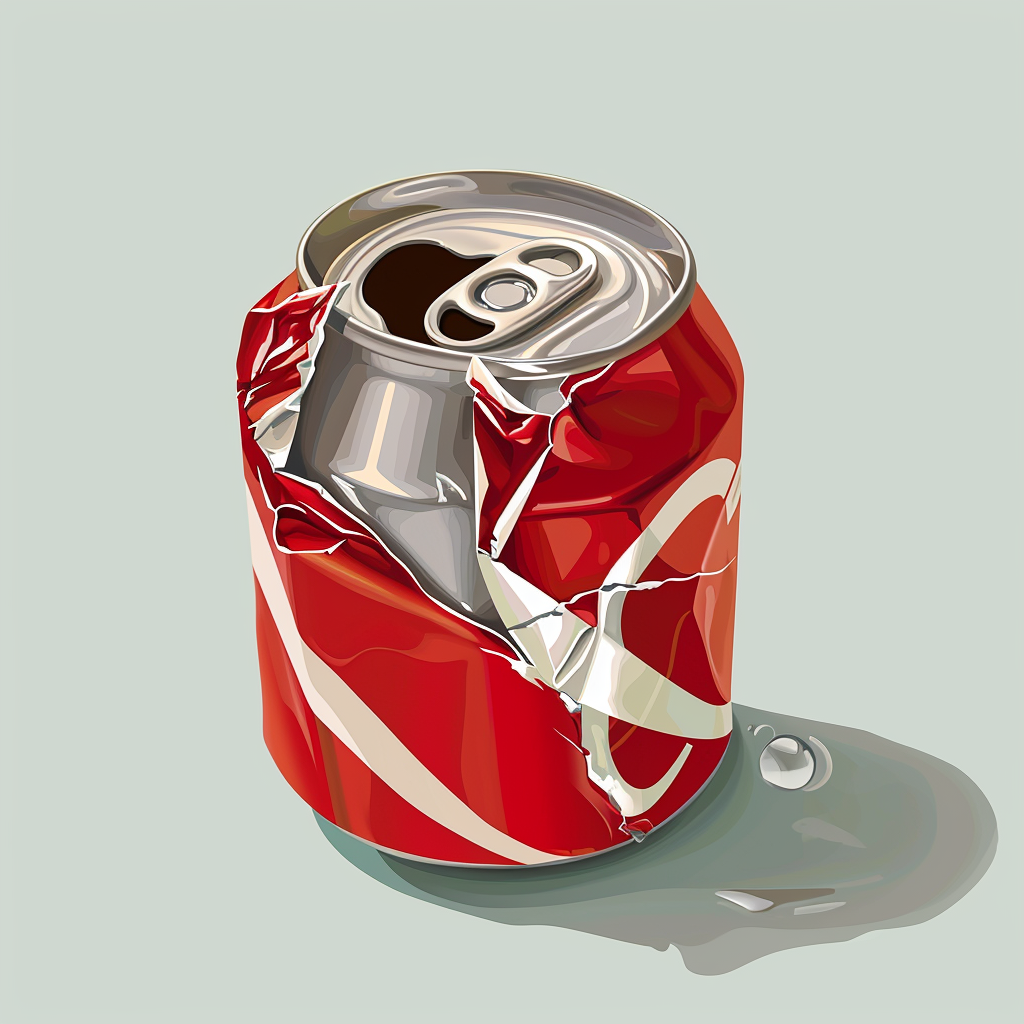 Crumpled Crushed Soda Can Picture