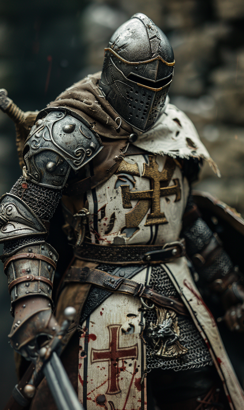 Medieval Crusader Warrior Knight Armor