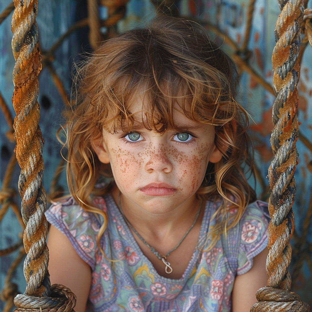 Crying child at playground