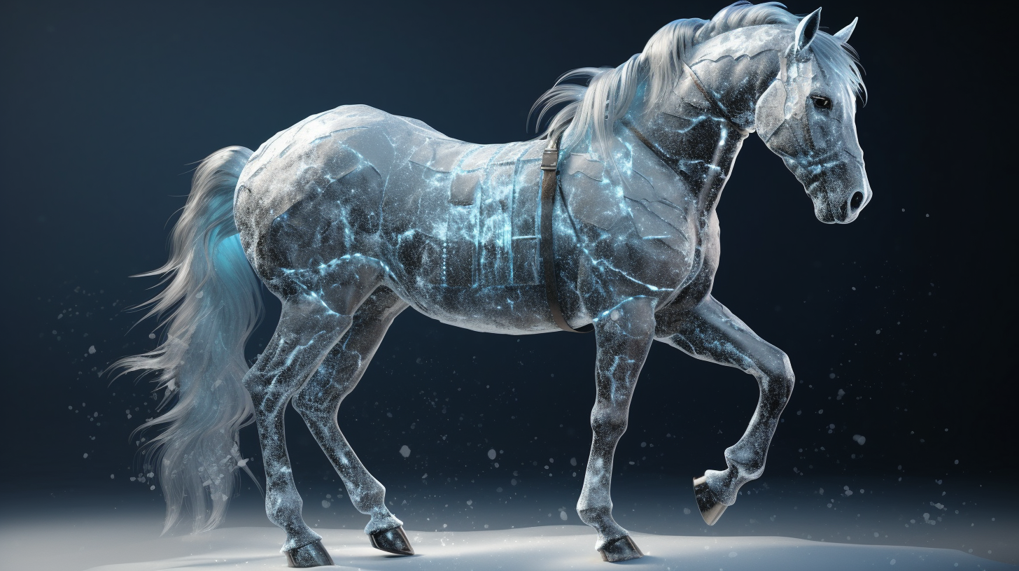 Cryogenic Centaur encased in icy crystals