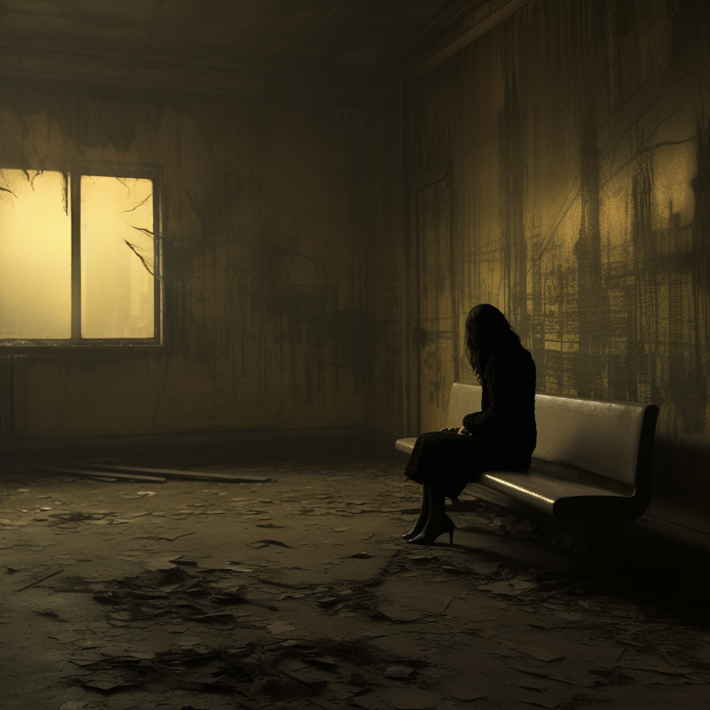 Cryptic image depicting abandonment and loneliness