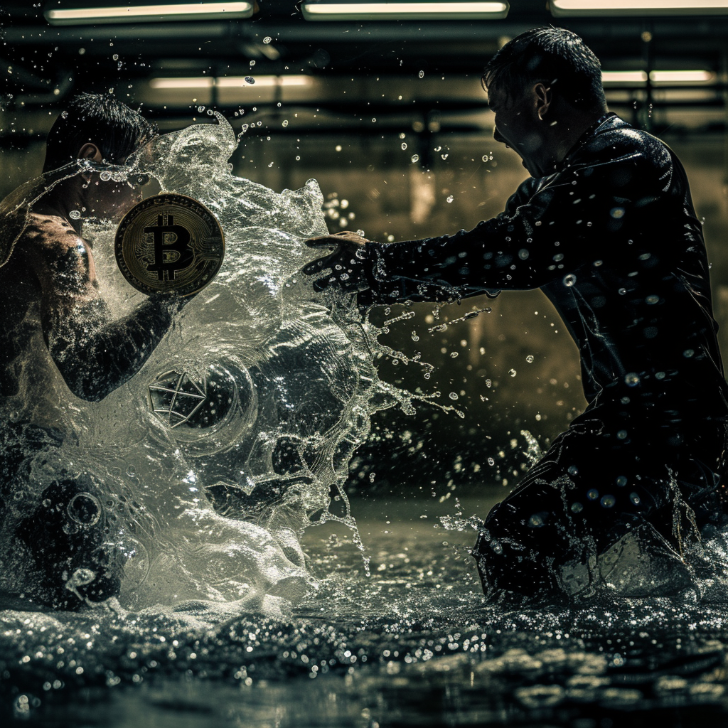 Crypto Fighting: Ripple XRP vs BTC in Water