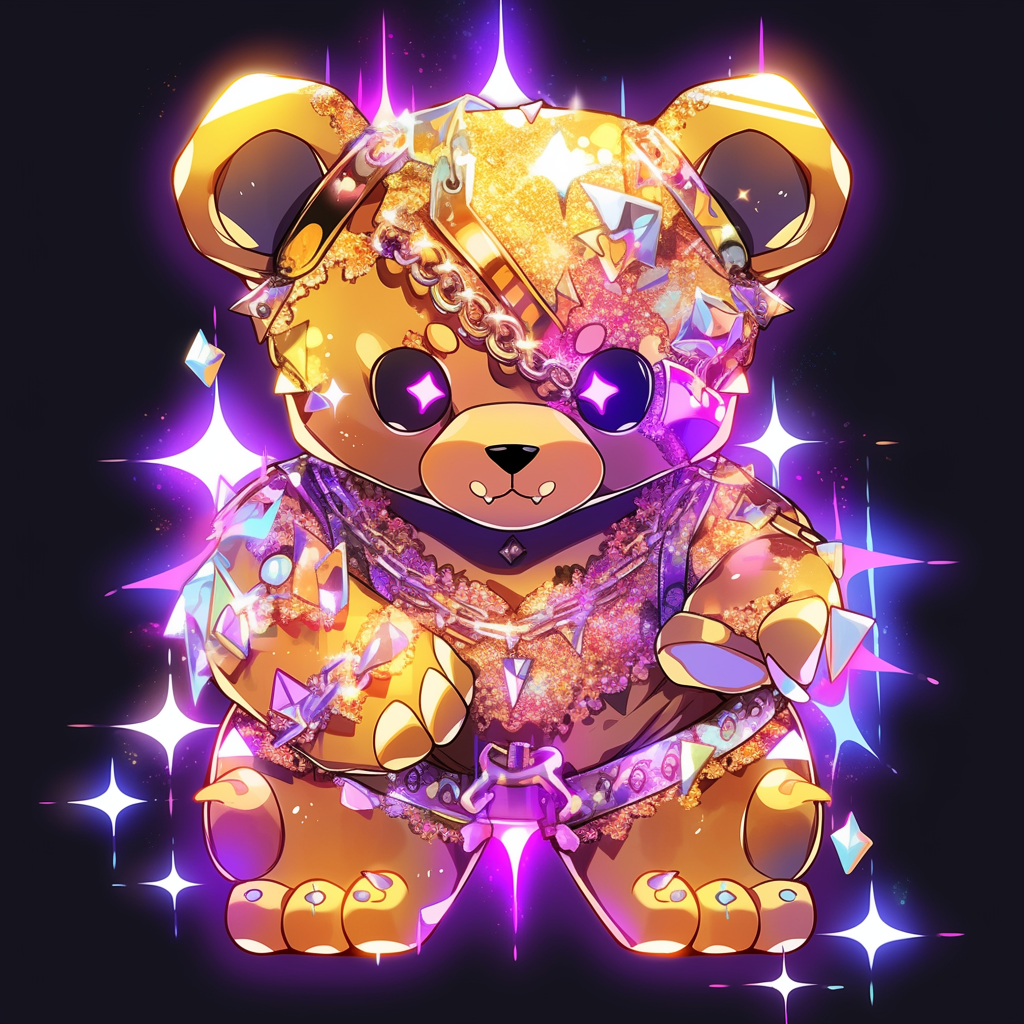 Crypto teddy with bling in Niji