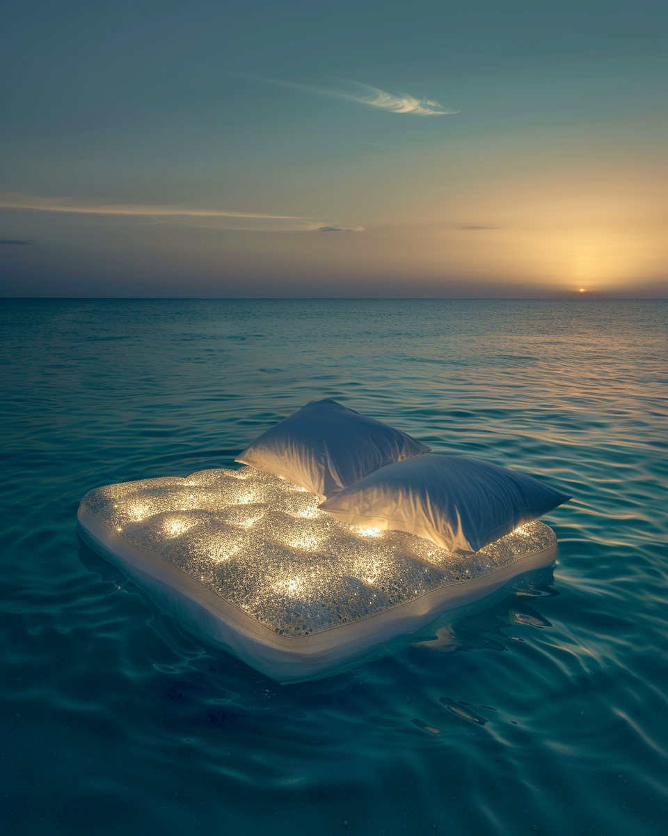 Swarovski Crystal Bed Floating Ocean