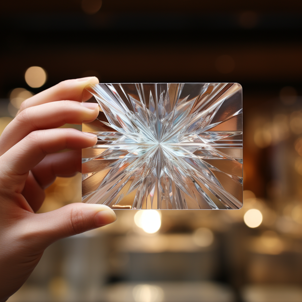 Gorgeous crystal Amex card ornament