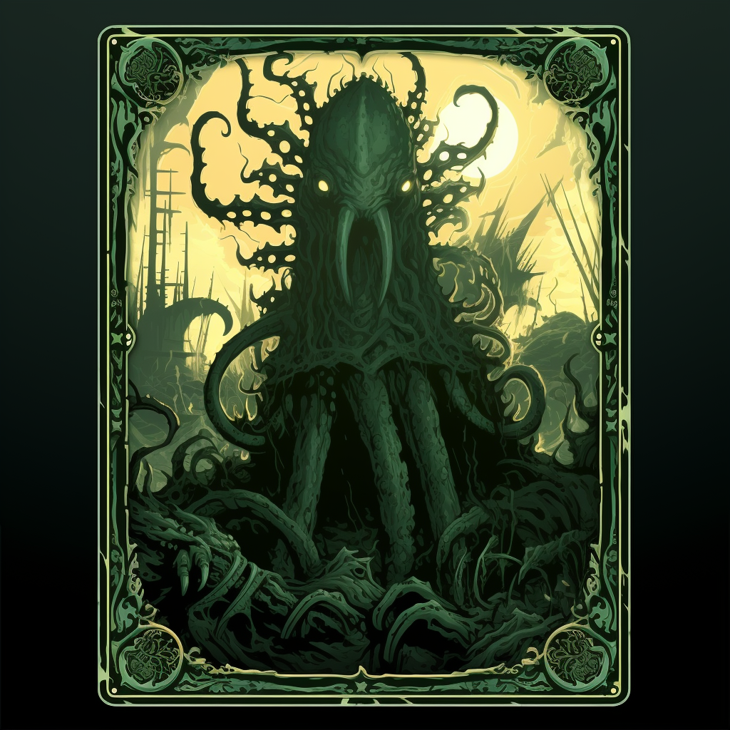 Detailed Cthulhu Card Template