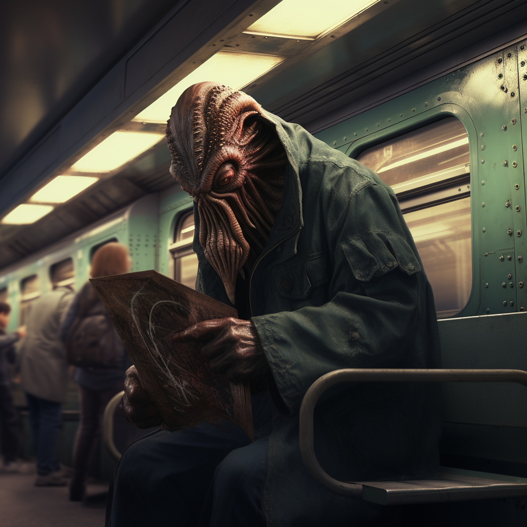 Cthulhu on NYC Subway