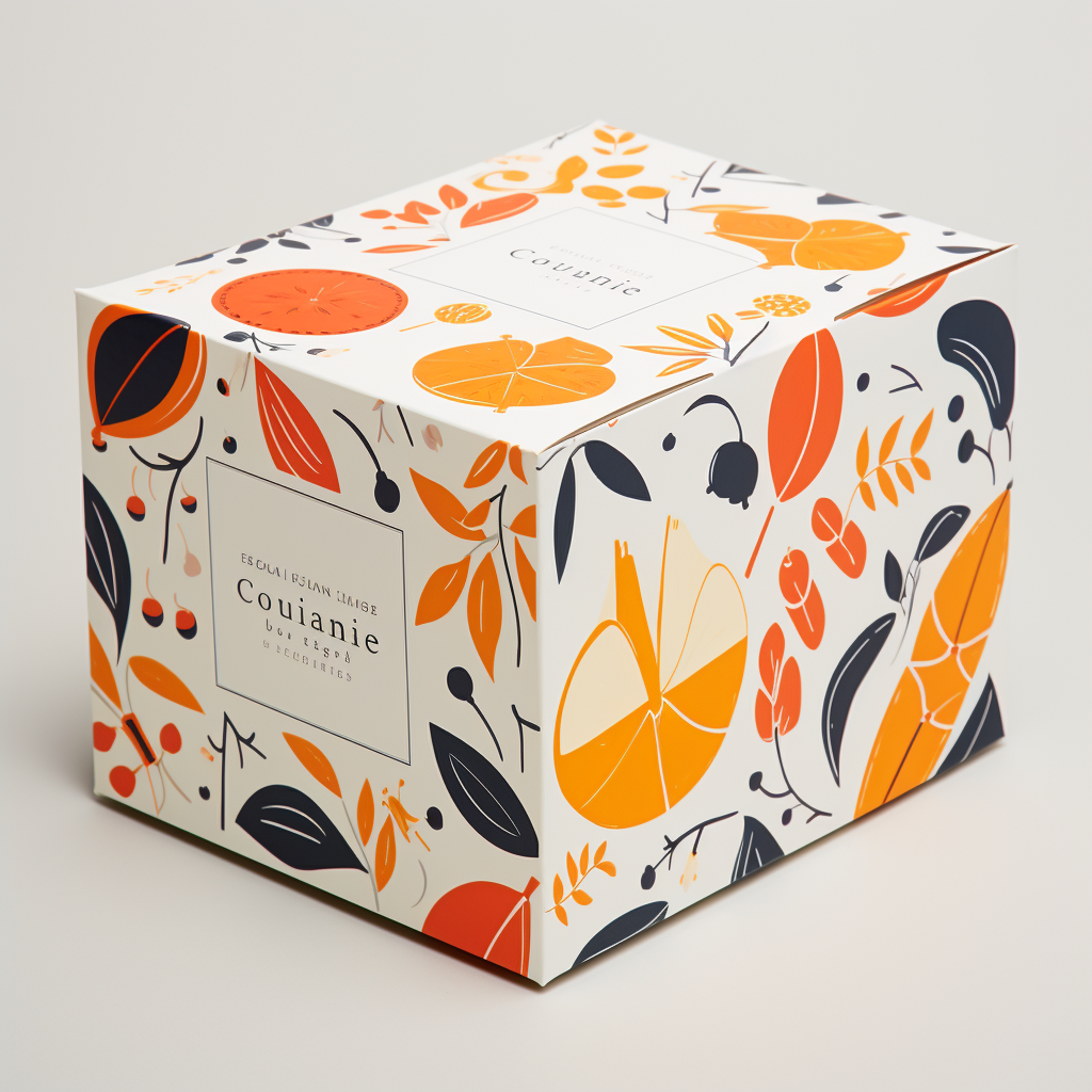 Cube gift box packaging with simple design