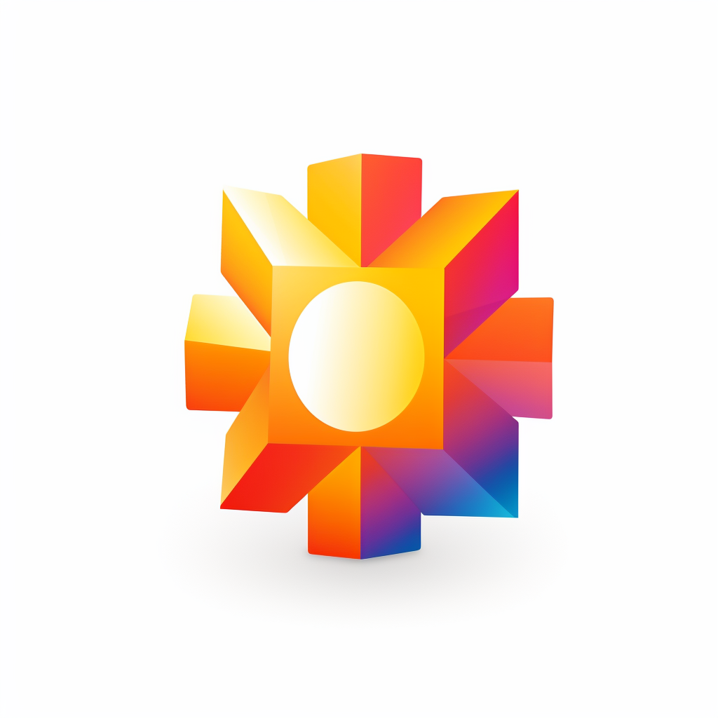 Cubic sun logo for startups