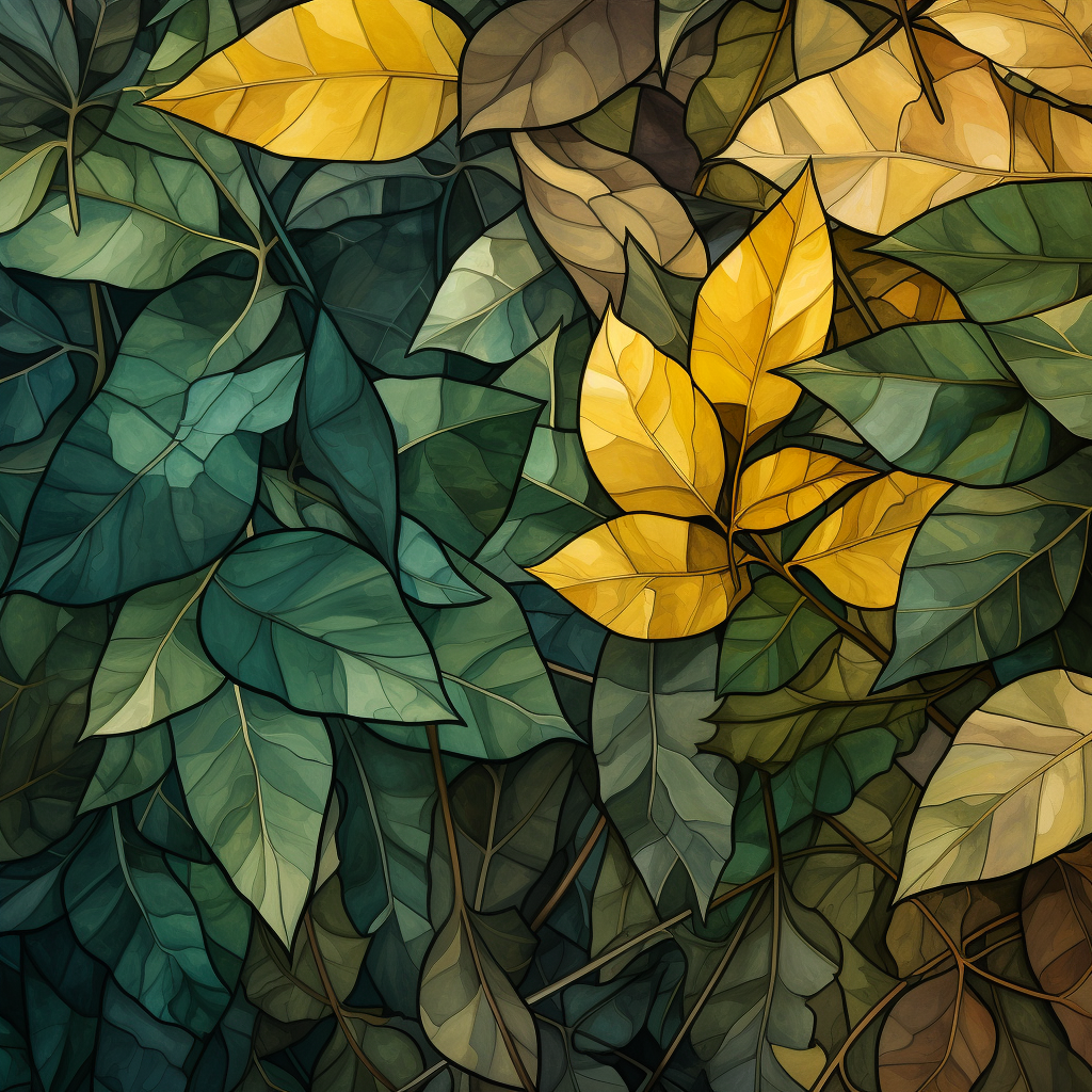 Cubism Leaf Veins Biomimicry Wallpaper