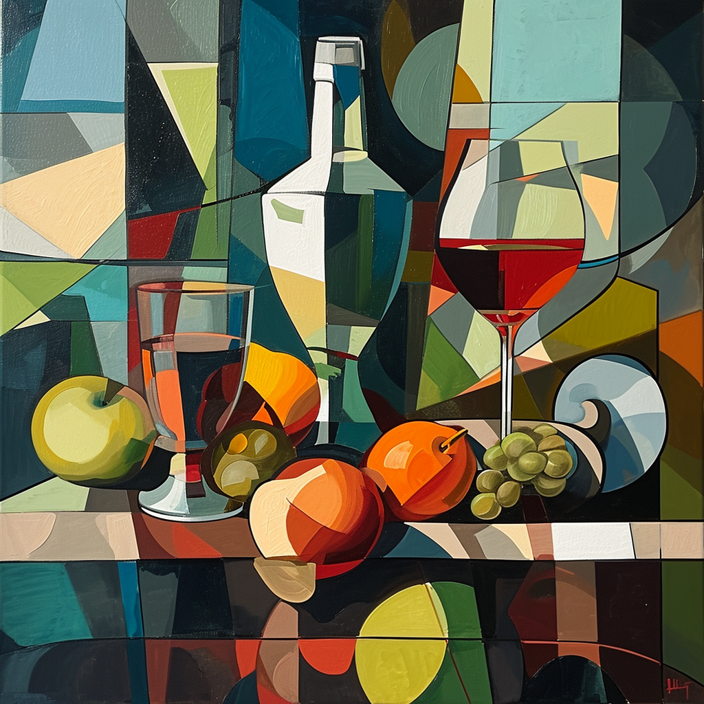 Cubist Still Life Abstract Shapes Perspective