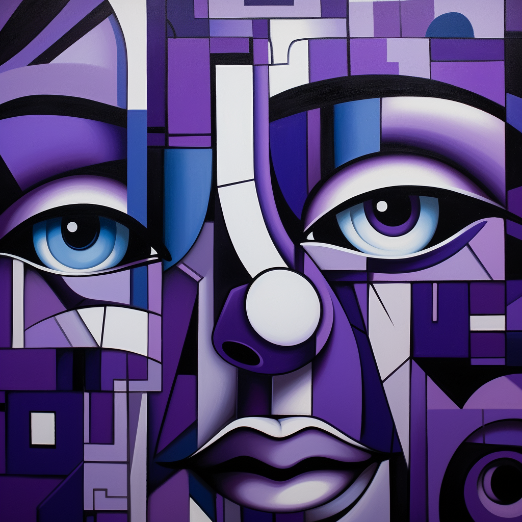 Vibrant Cubist Art on Nikon D810