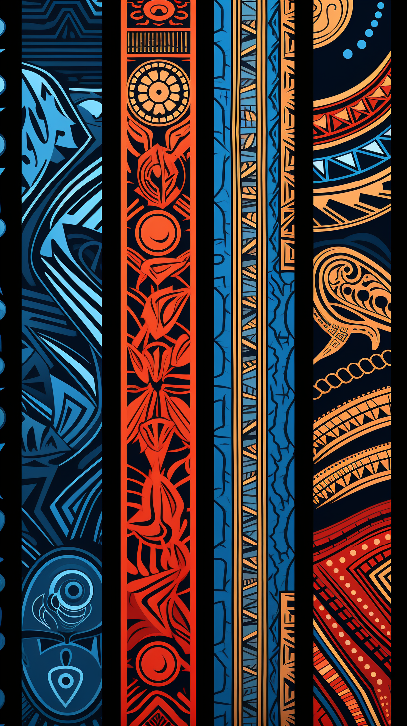 Traditional cultural heritage patterns and symbols
