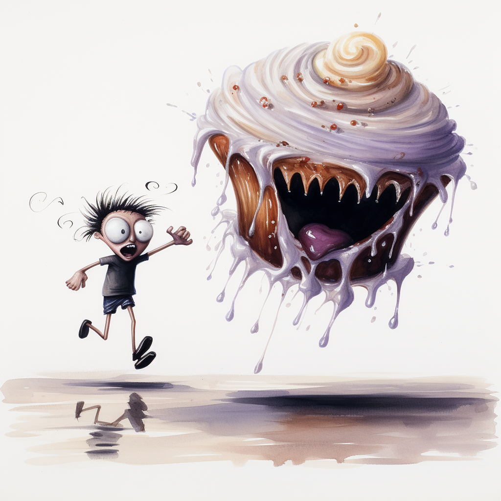 Tim Burton style cupcake image