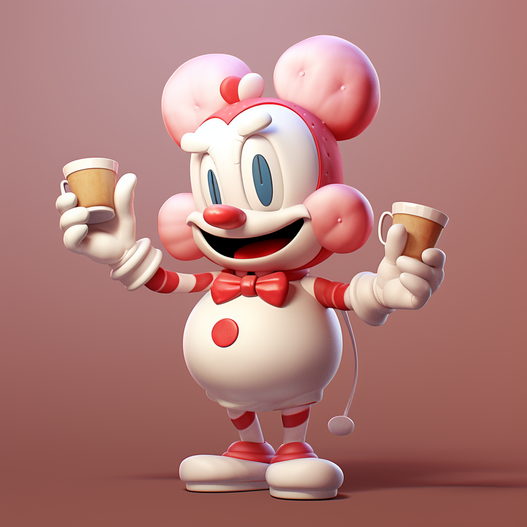 Cute cuphead animation character artwork