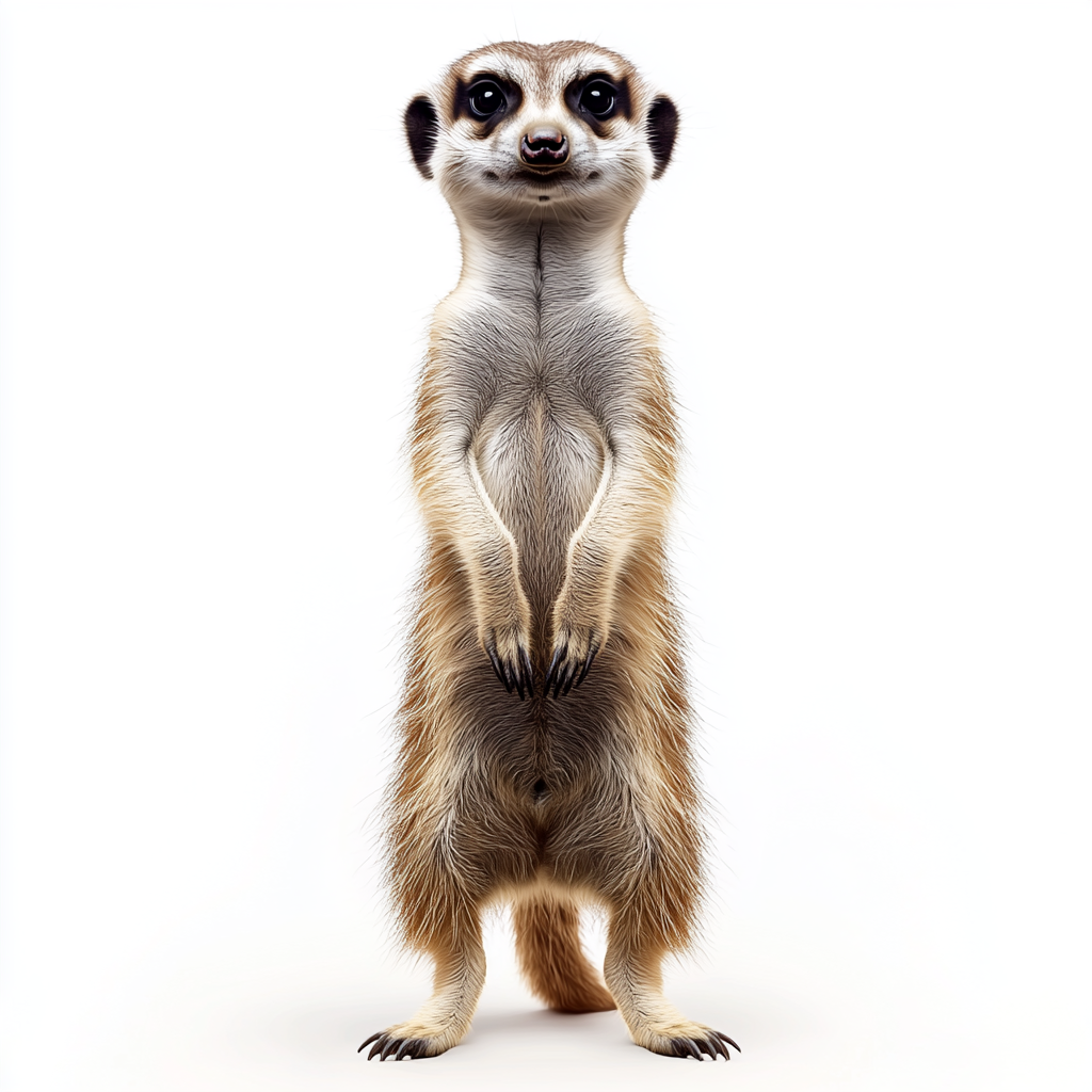 Alert Meerkat Standing Up