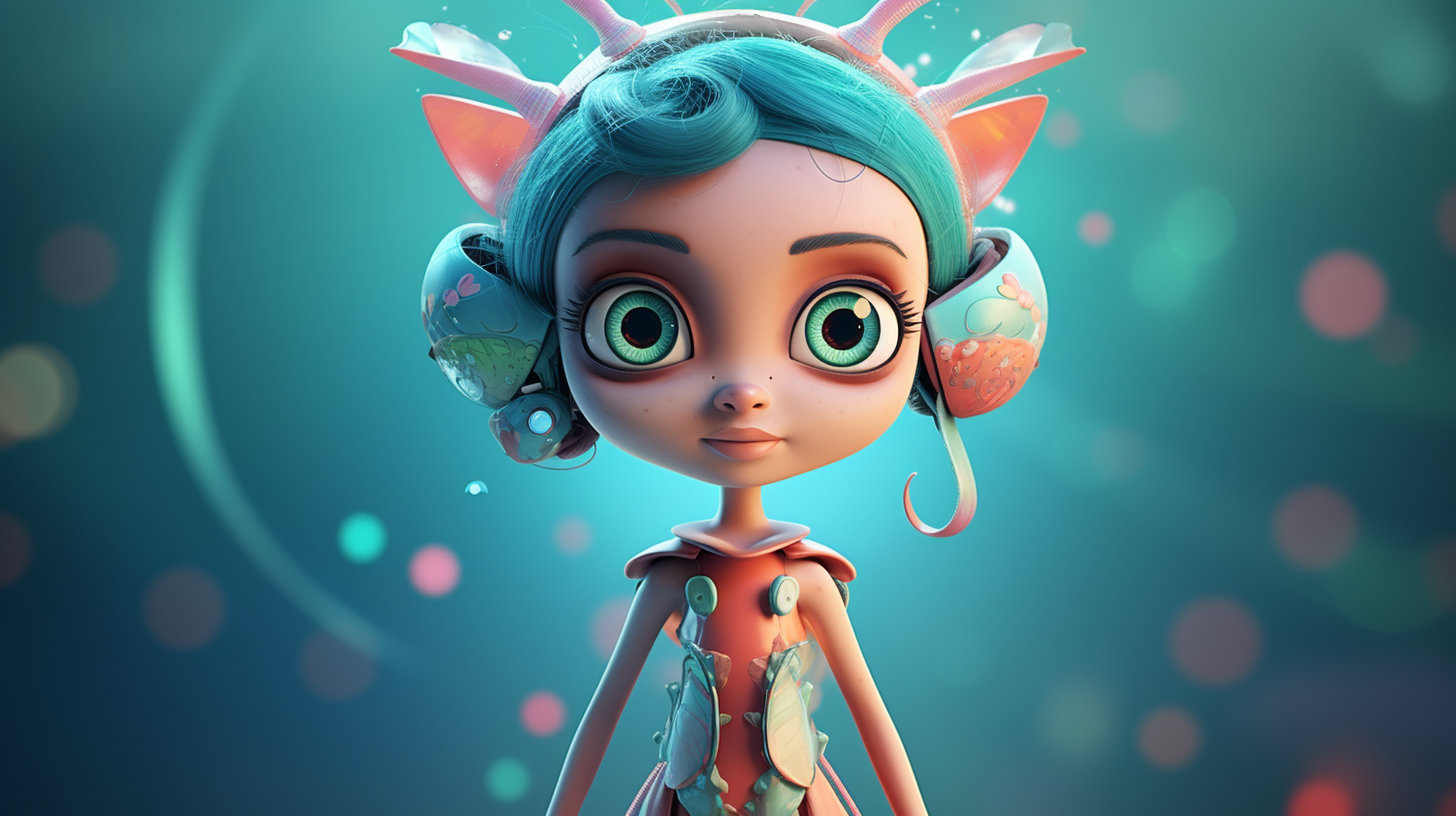 Little girl cartoon character from Zionatron