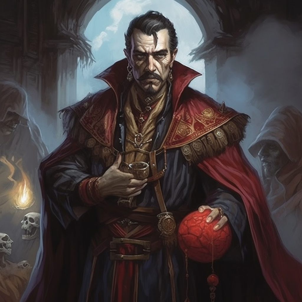 Creative depiction of Curse of Strahd from Dungeons and Dragons