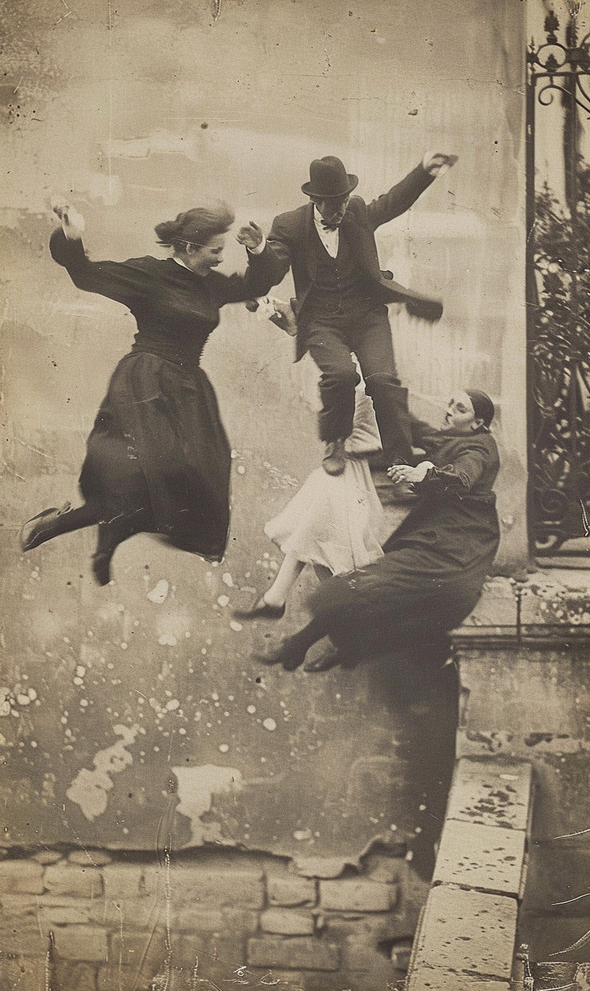 Cursed chaotic jumpers in vintage Paris