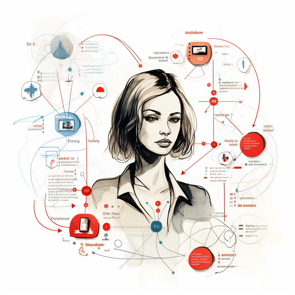 Customer communication schematic sketch