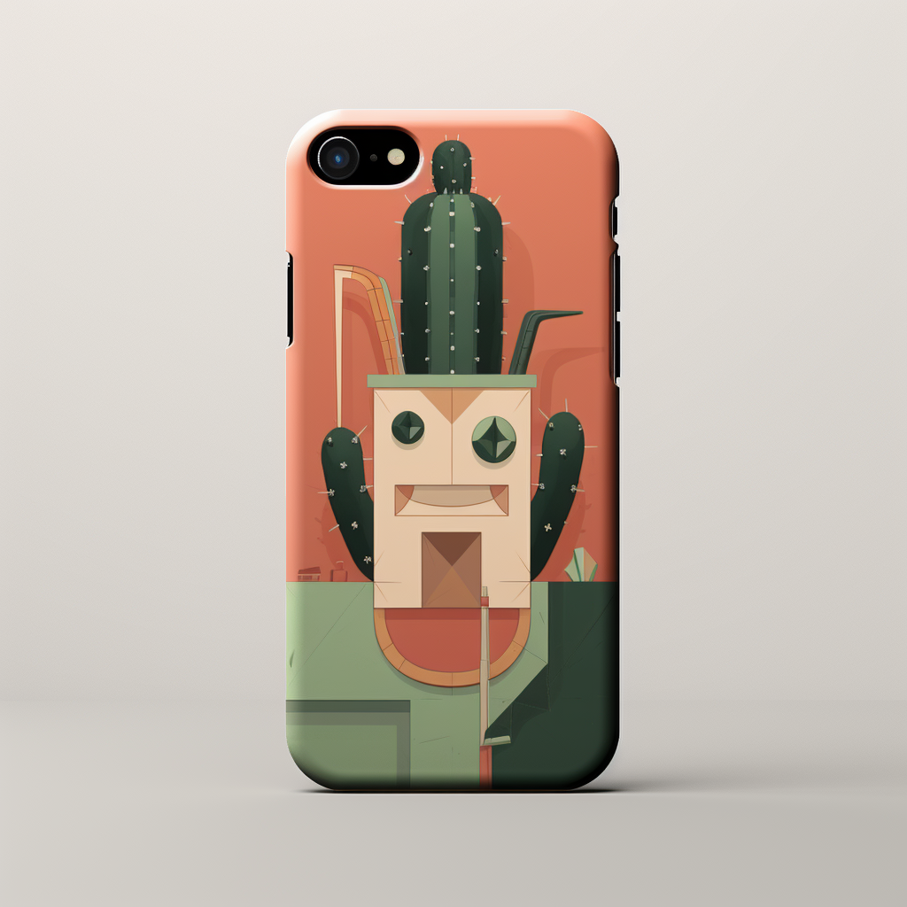 Anthropomorphic Cut Cactus Cubism Art