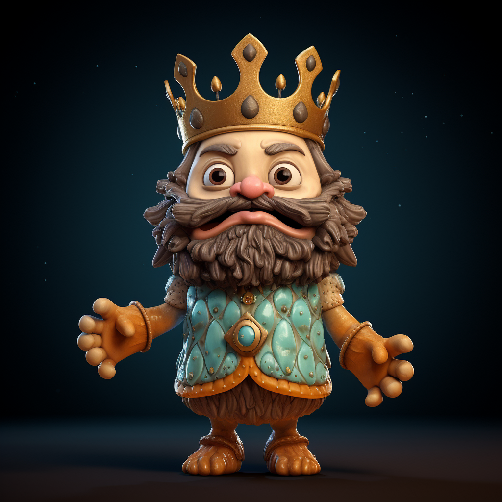 Cute 3D Mascott King