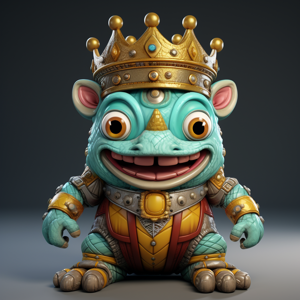 Cute 3D King Mascott