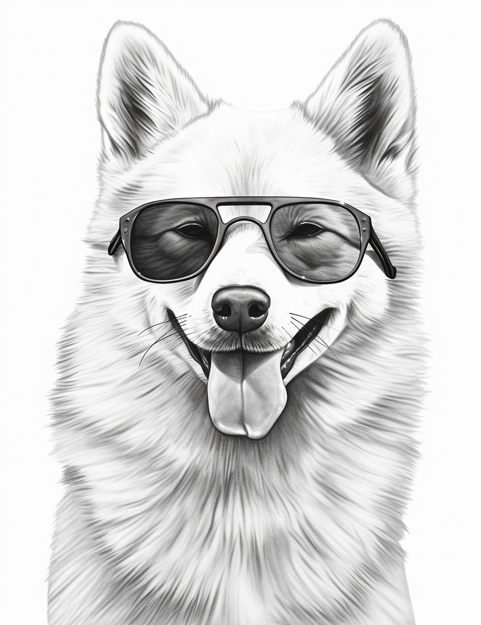 Cute Alaskan puppies wearing sunglasses