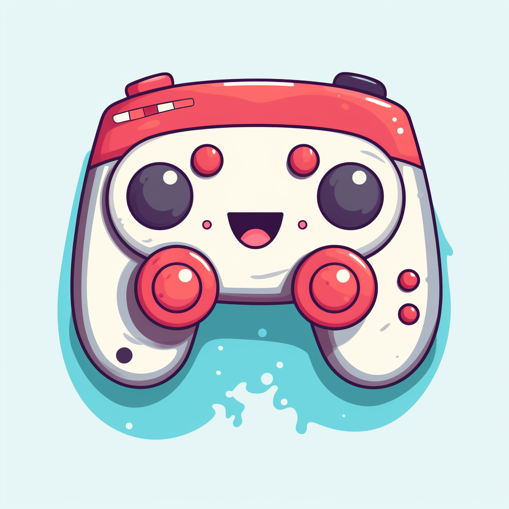 Cute animated video game controller