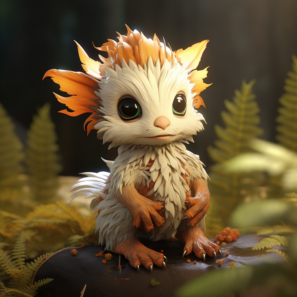 Adorable anime creature inspired by the advark