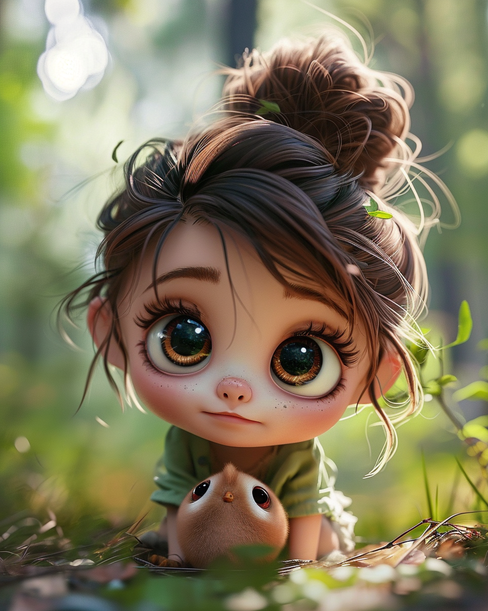 Cute Baby Doll with Big Eyes