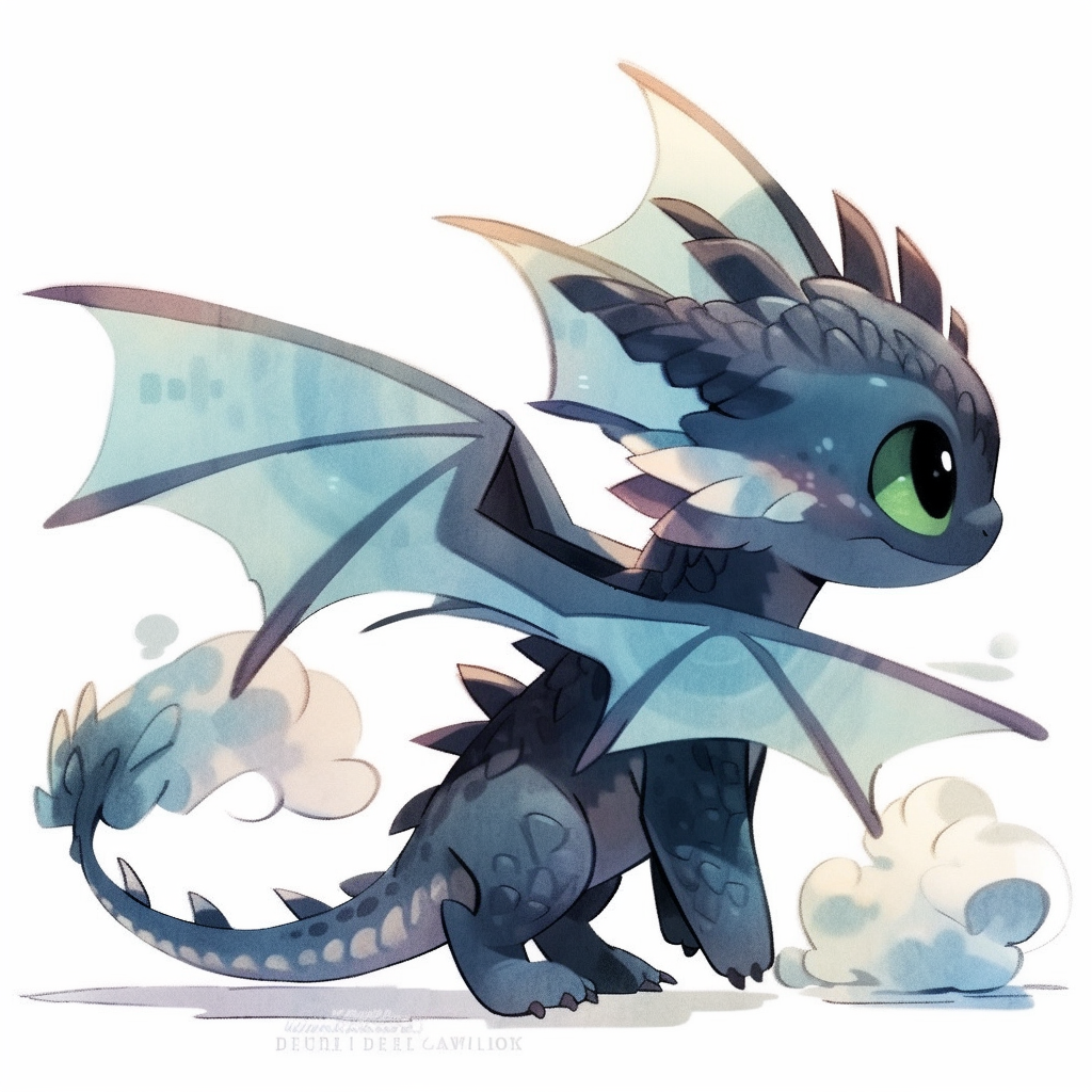 Adorable 3D Cute Baby Dragon Character