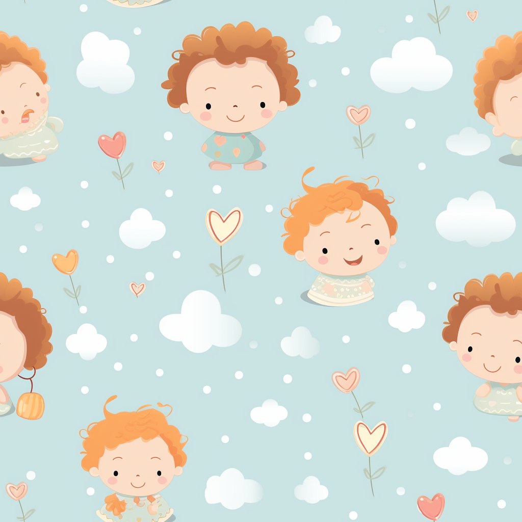 Cute baby pattern tile