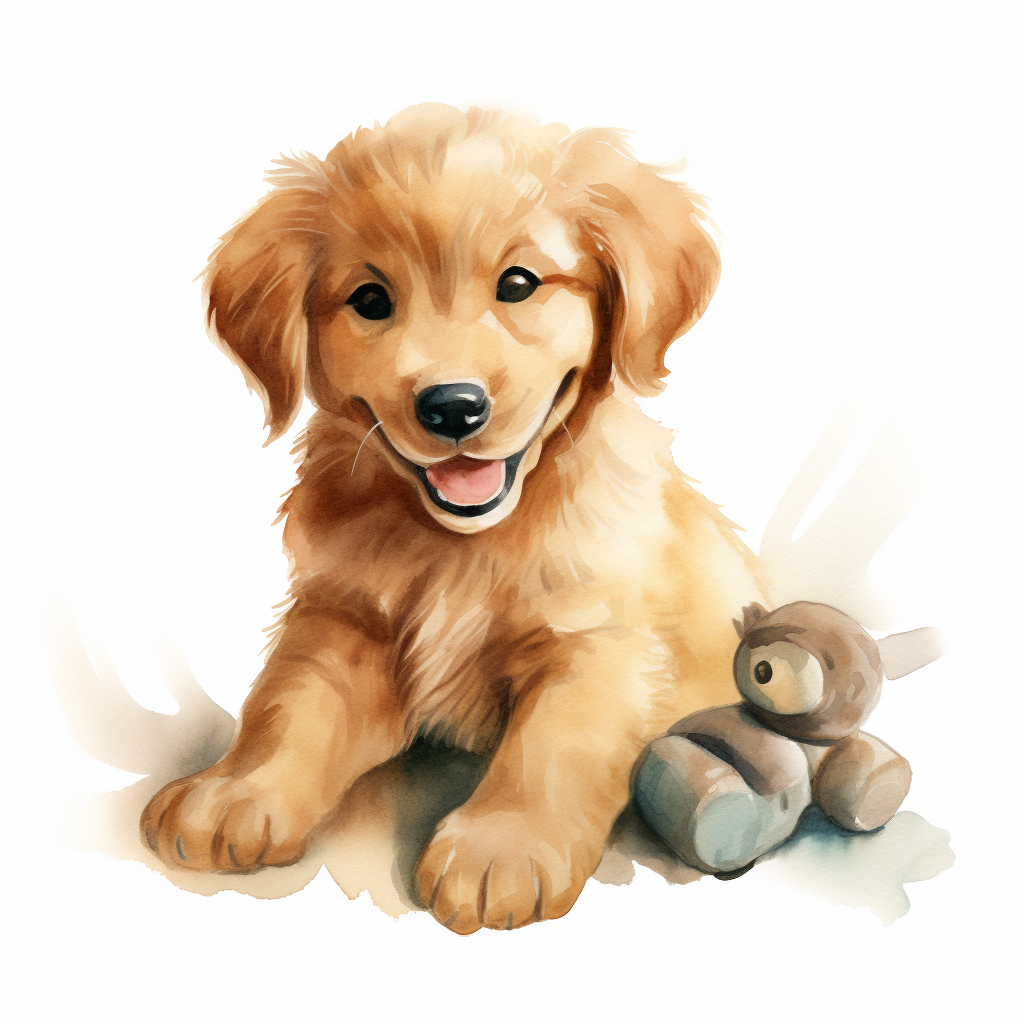 Cute Baby Toy Golden Retriever