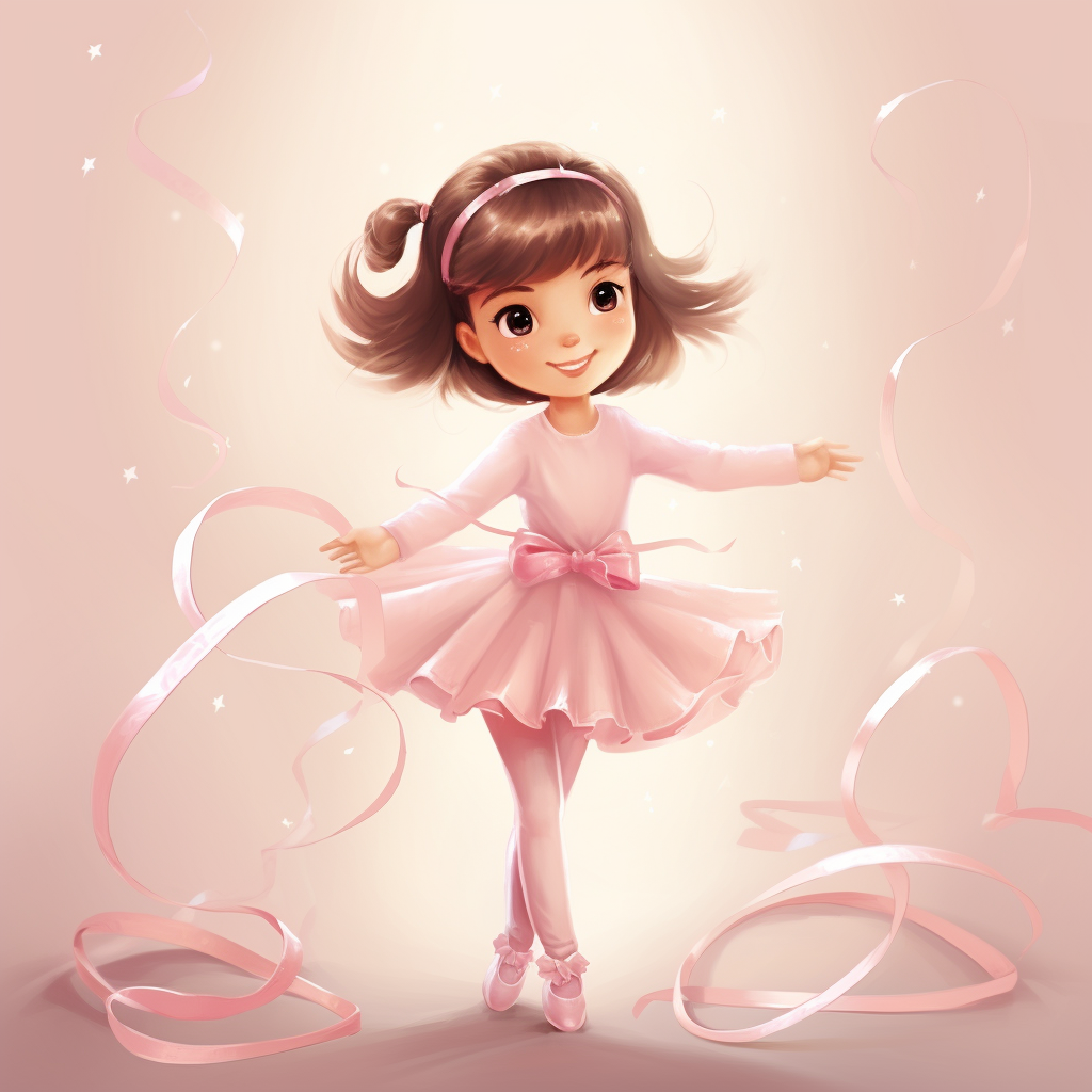 Cute ballerina girl with coquette style dress