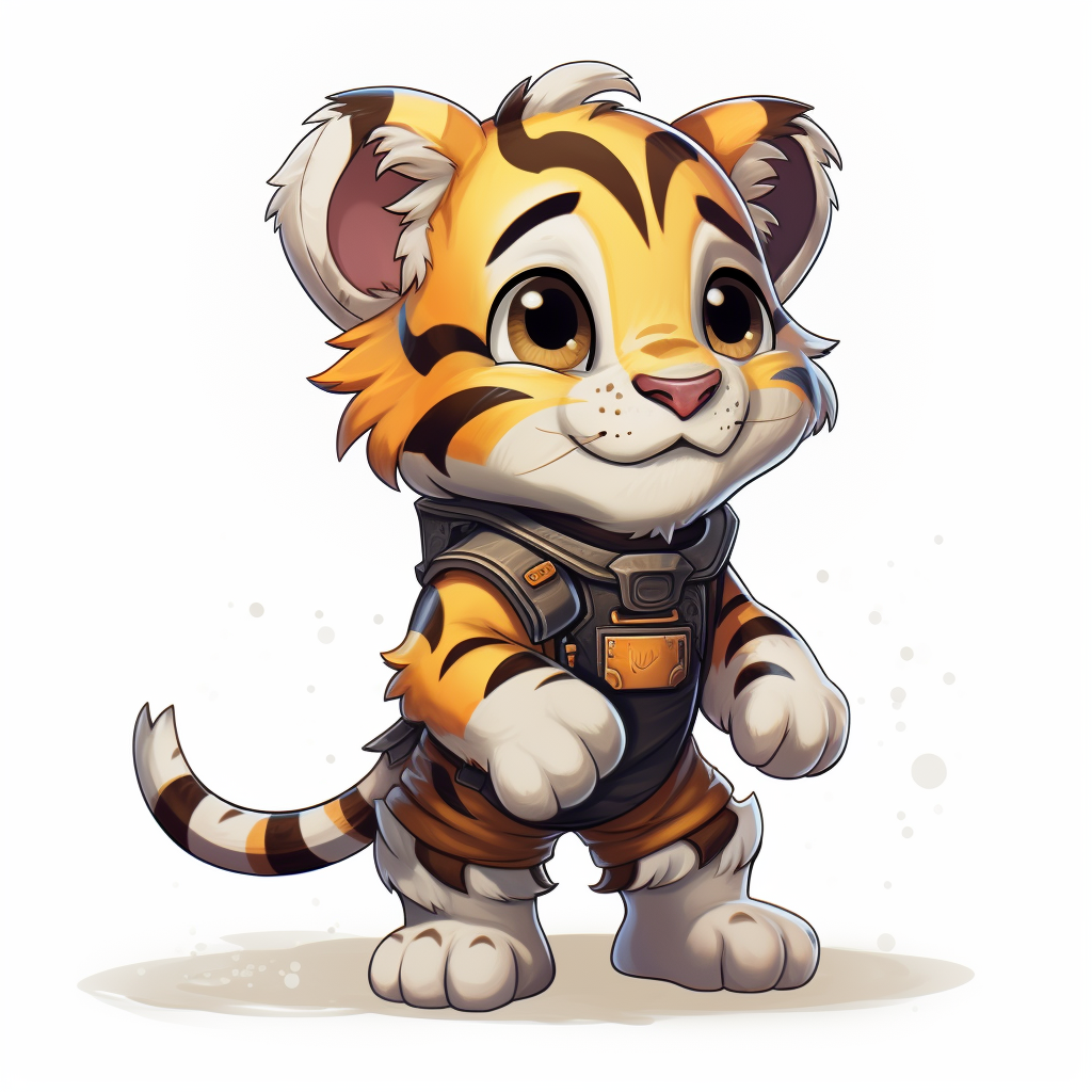 Cute Bengal Tiger Puppet with Treasure