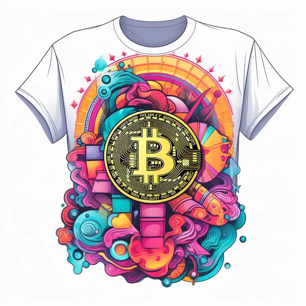 Graphic t-shirt with cute bitcoin design