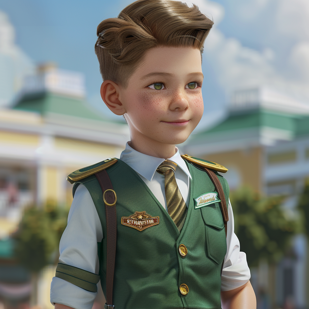 Boy in Pathfinder Club Uniform